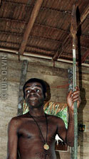 Elderly Bakola-Bagyeli pygmy healer