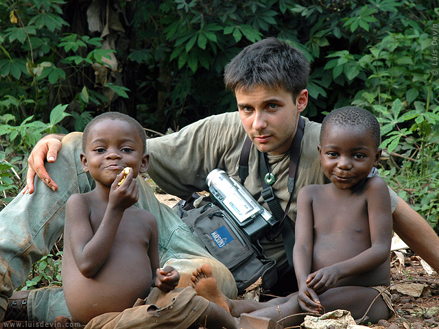 Children in a forest camp, from Luis Devin's fieldwork in Central Africa (Baka Pygmies, Cameroon)