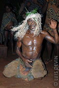 Pygmy dancer with a headgear