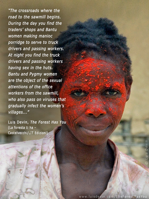 Woman with painted face, from Luis Devin's anthropological research in Central Africa (Bakoya Pygmies, Gabon)